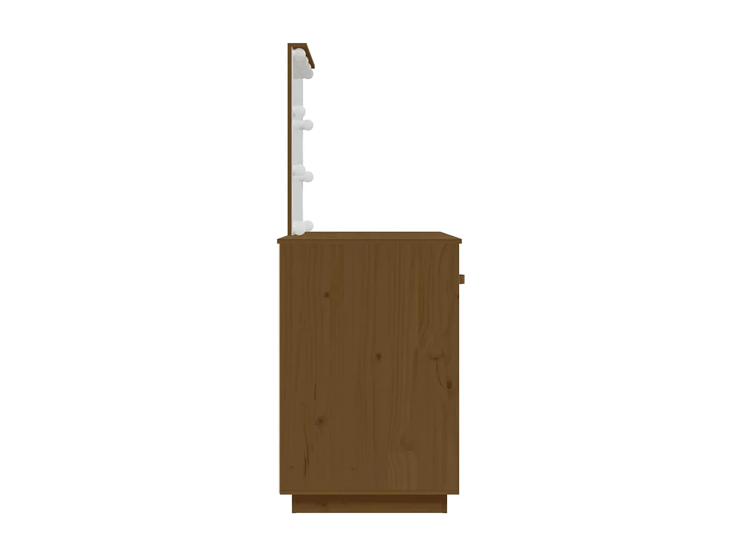 Schminktisch mit LED Honigbraun 95x50x133,5cm Massivholz Kiefer