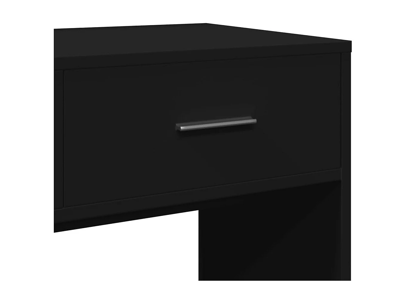 Kaptafel met spiegel 80x39x80 cm zwart