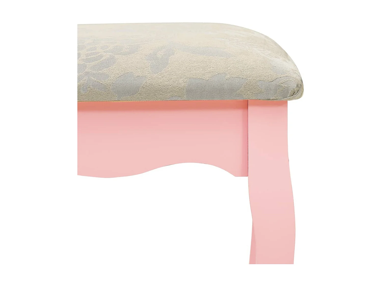 Schminktisch mit Hocker Rosa 65x36x128 cm Paulownia-Holz MDF