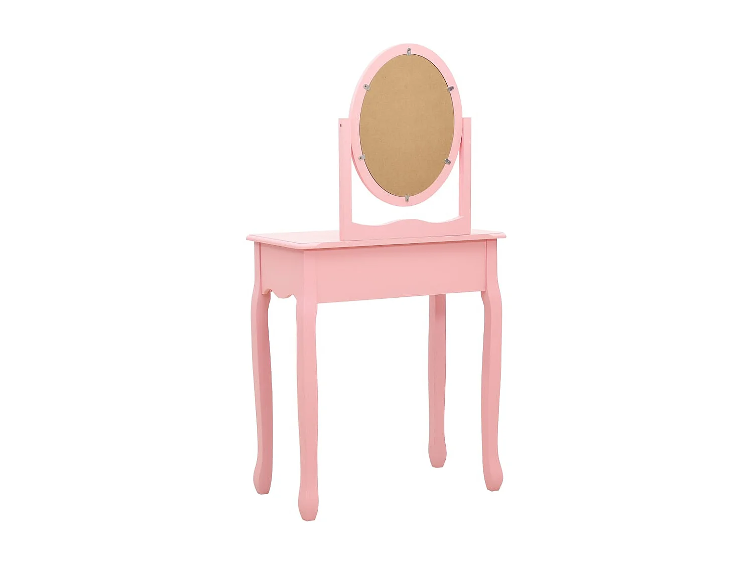 Schminktisch mit Hocker Rosa 65x36x128 cm Paulownia-Holz MDF