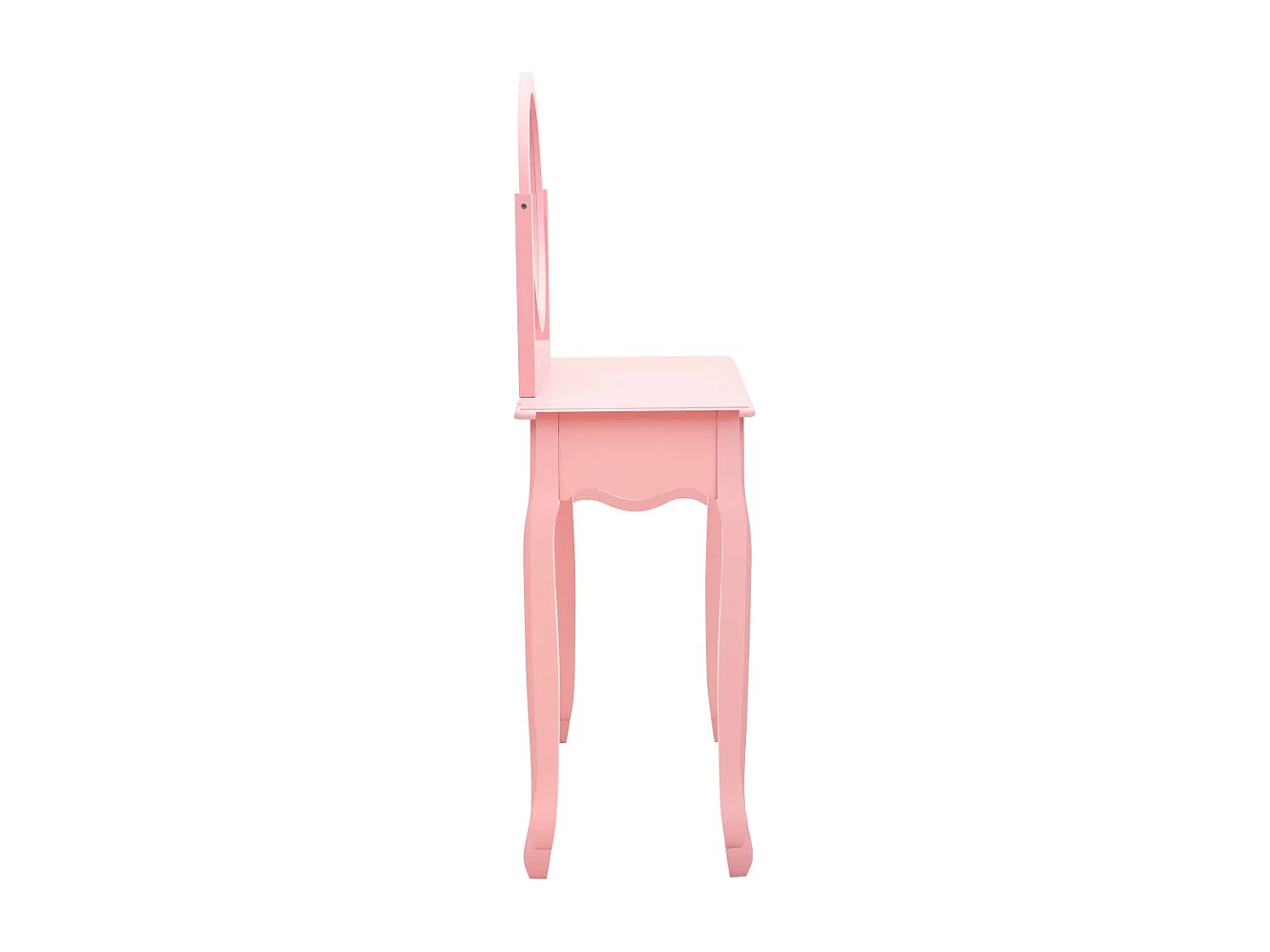 Schminktisch mit Hocker Rosa 65x36x128 cm Paulownia-Holz MDF