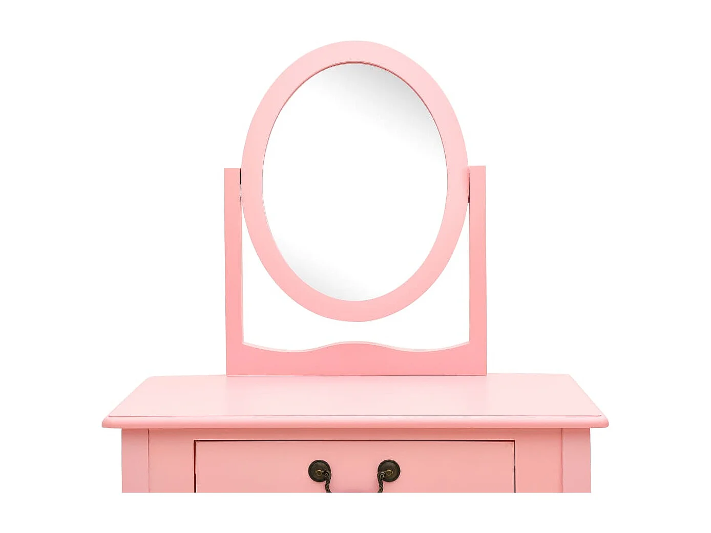 Schminktisch mit Hocker Rosa 65x36x128 cm Paulownia-Holz MDF
