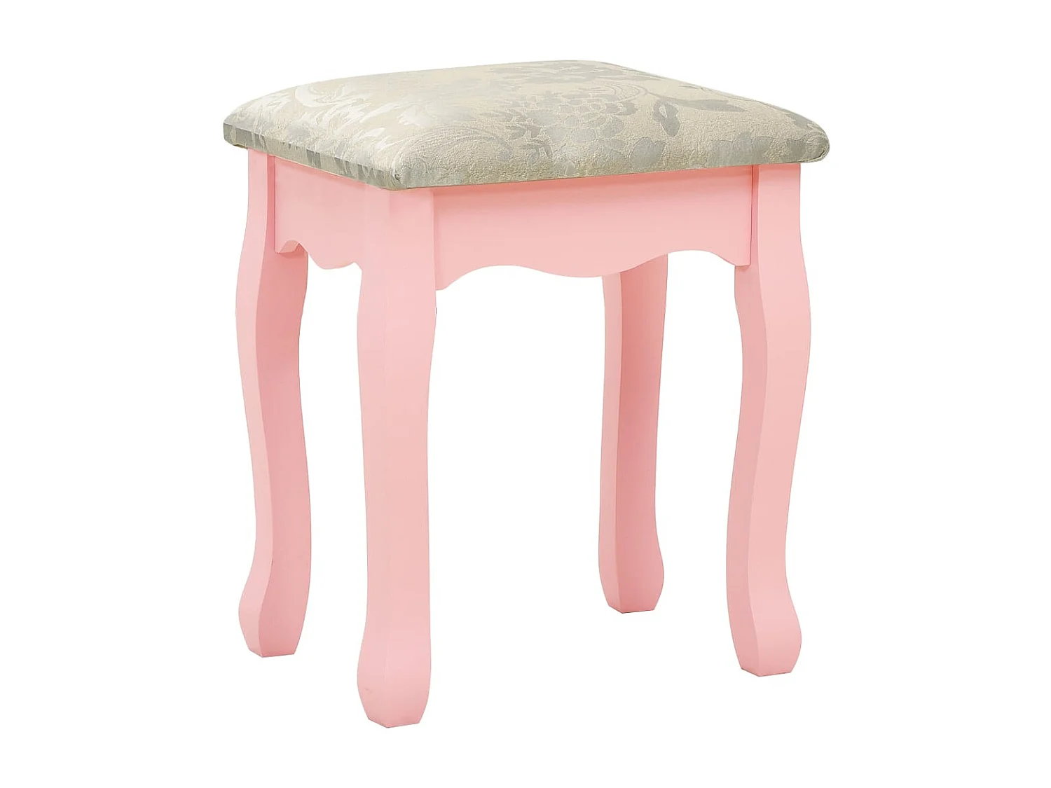 Schminktisch mit Hocker Rosa 65x36x128 cm Paulownia-Holz MDF