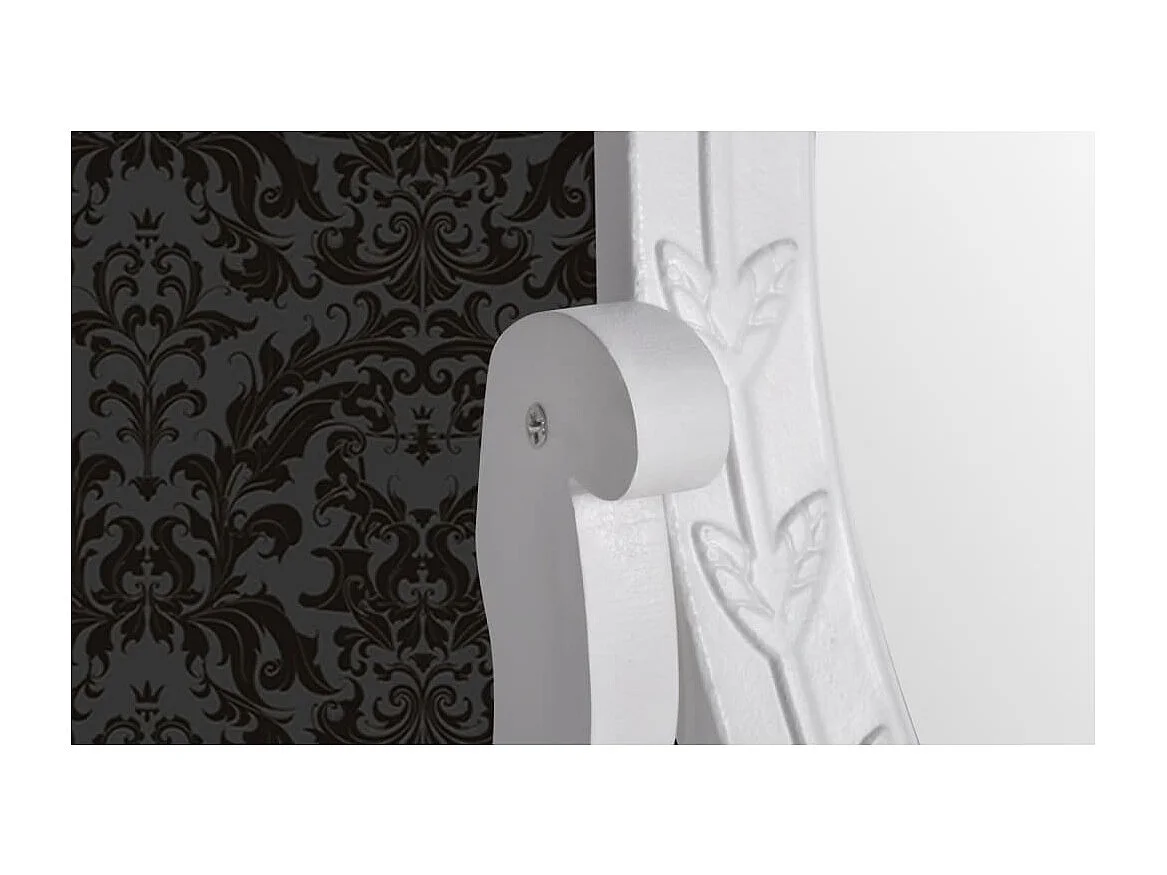 Coiffeuse avec miroir pivotant ovale MDF