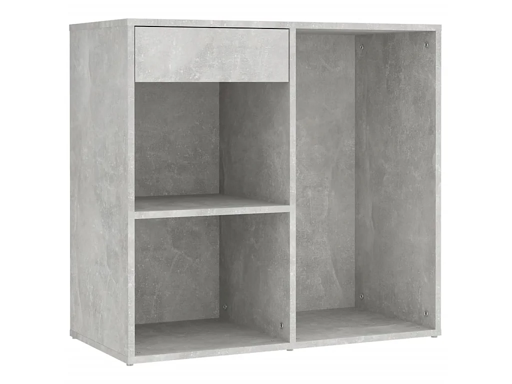 Kaptafel met kastje en LED's bewerkt hout betongrijs