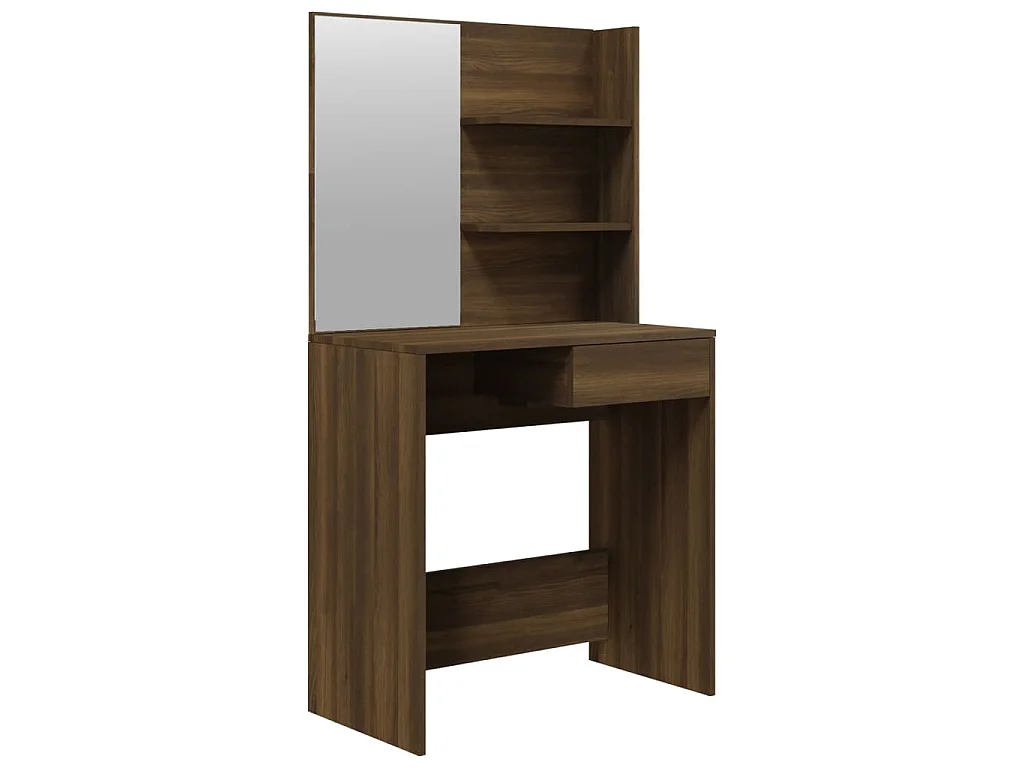 Coiffeuse avec miroir Chêne marron 74,5x40x141 cm