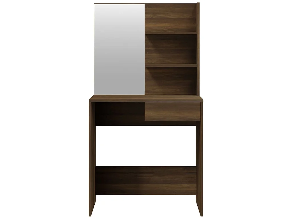 Coiffeuse avec miroir Chêne marron 74,5x40x141 cm