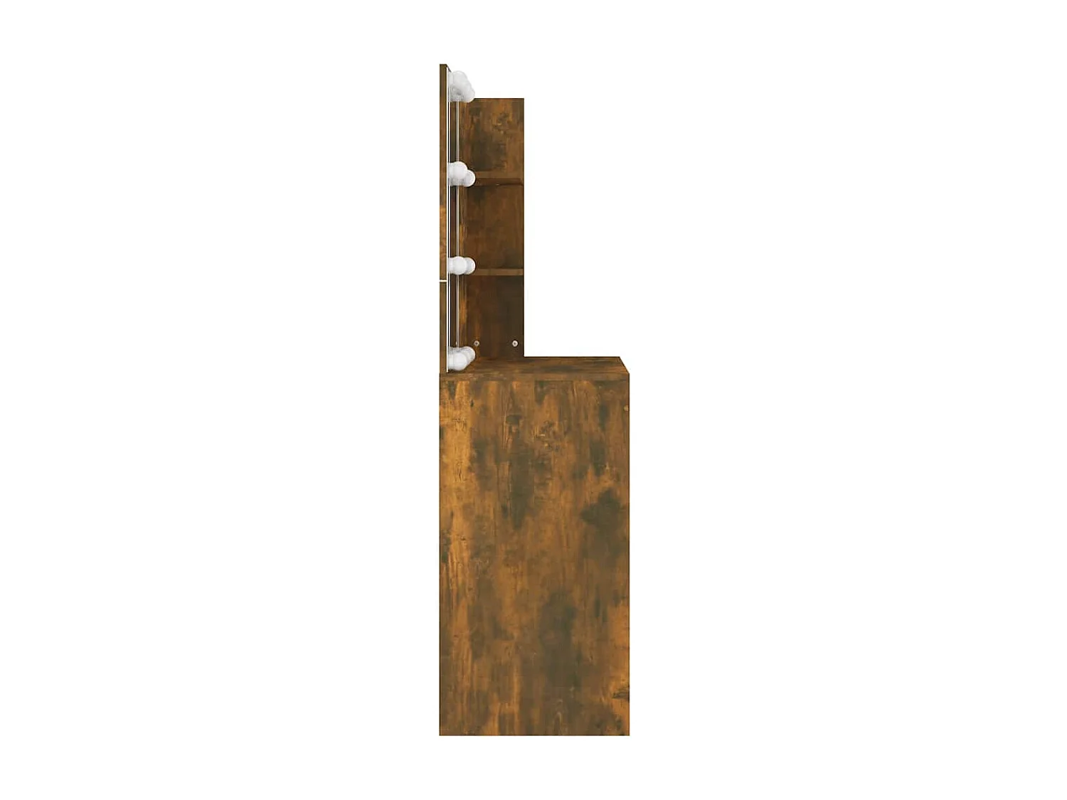 Coiffeuse avec LED Chêne fumé 74,5x40x141 cm