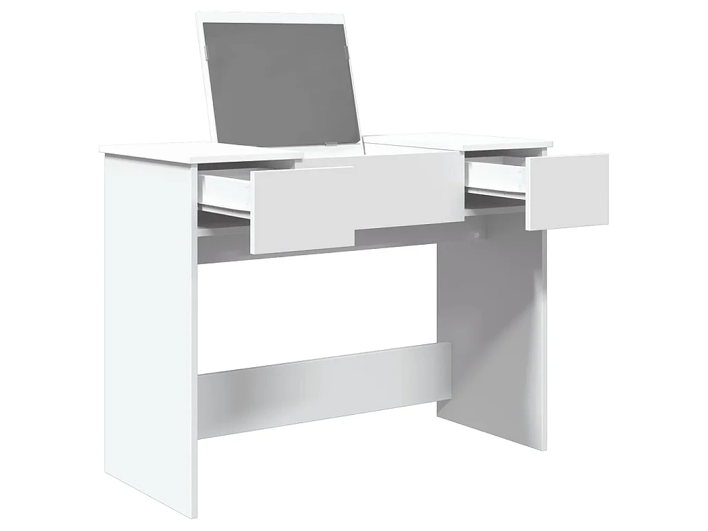 Toucador com espelho 100x45x76 cm branco