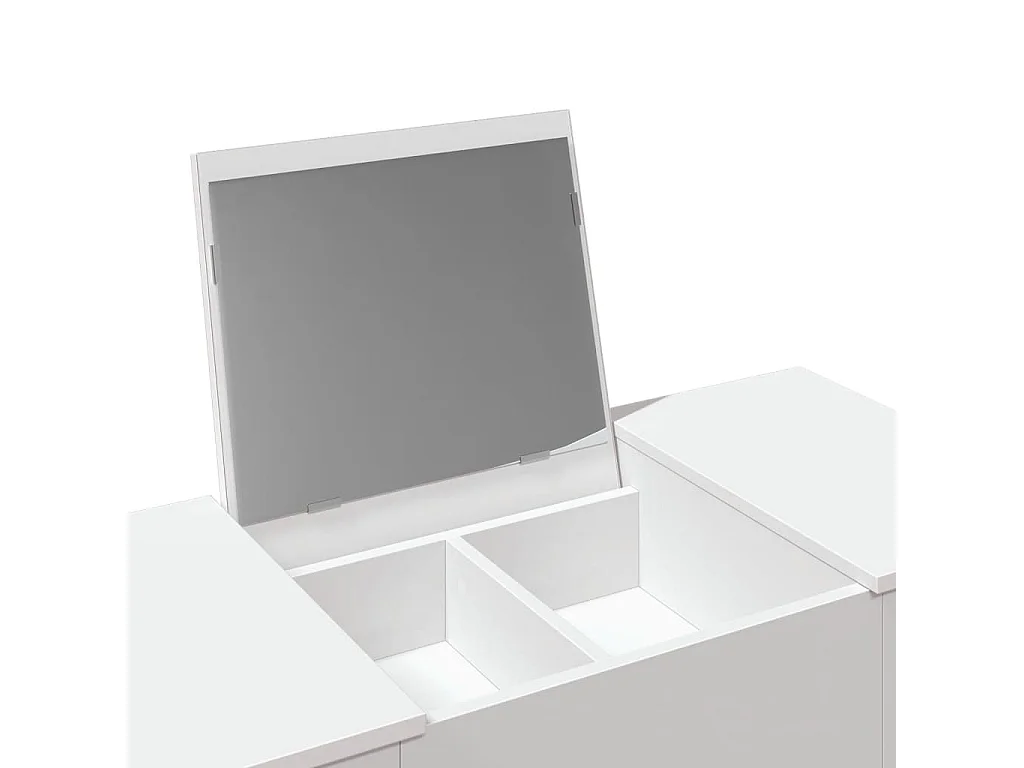 Toucador com espelho 100x45x76 cm branco