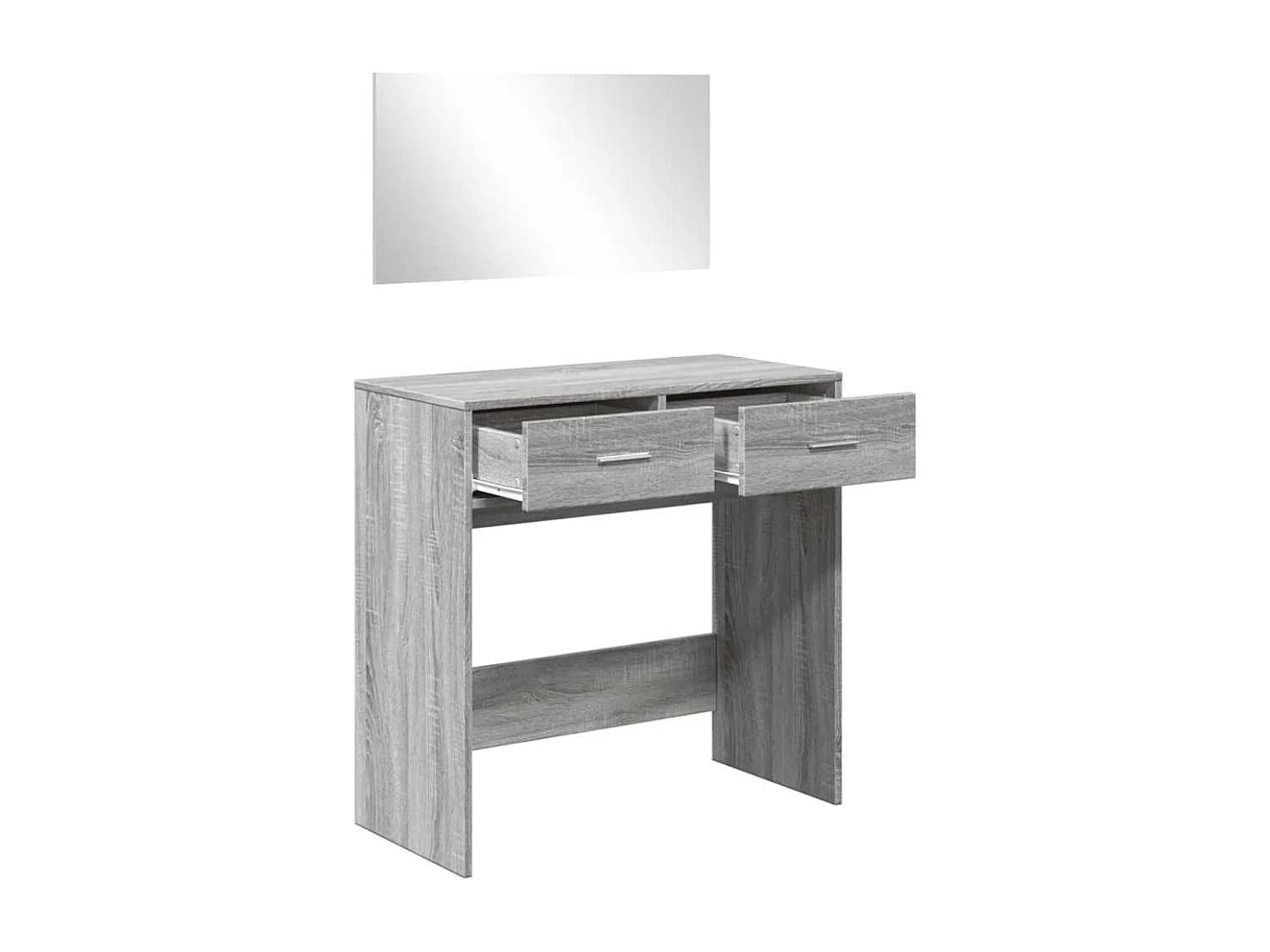 Toucador com espelho 80x39x80 cm cor cinzento sonoma