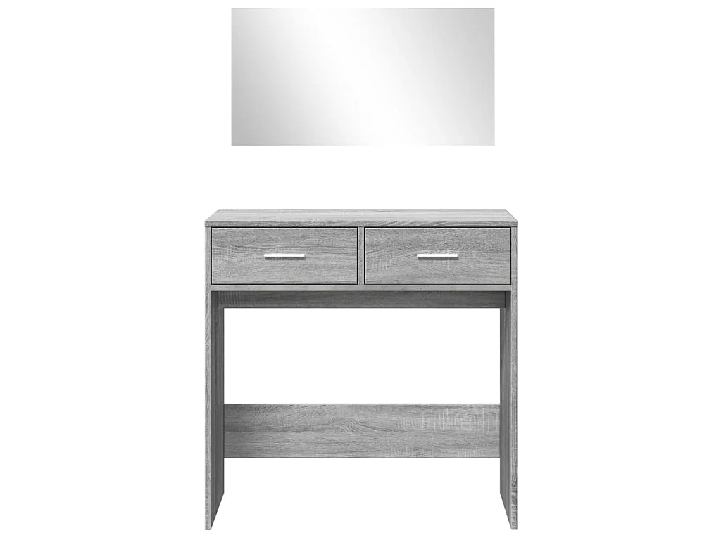 Coiffeuse avec miroir sonoma gris 80x39x80 cm