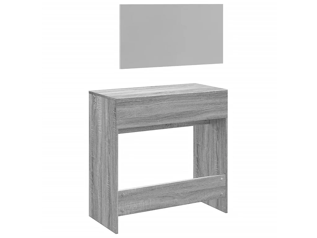 Coiffeuse avec miroir sonoma gris 80x39x80 cm