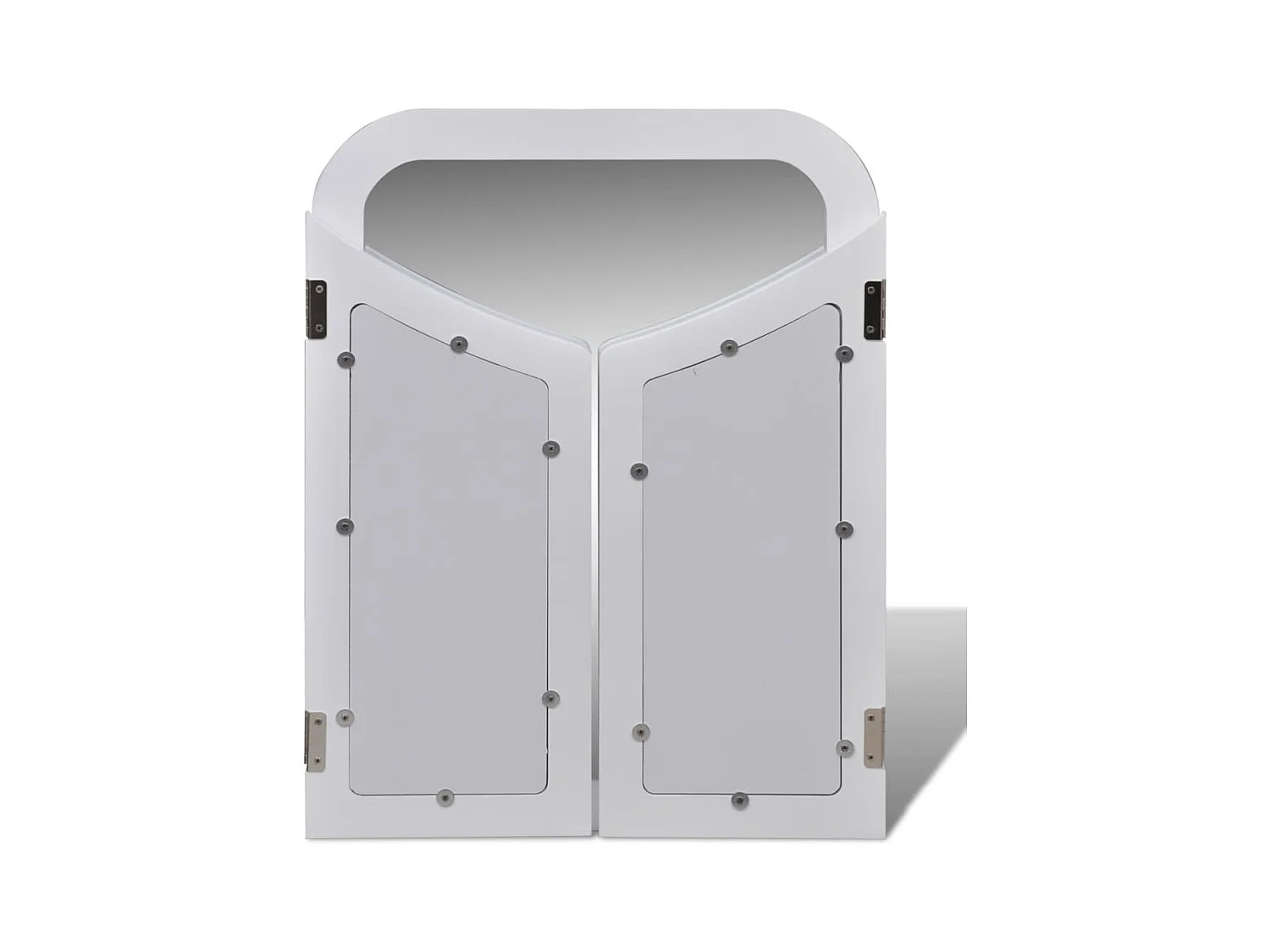 Coiffeuse avec miroir et tabouret 2 tiroirs Blanc