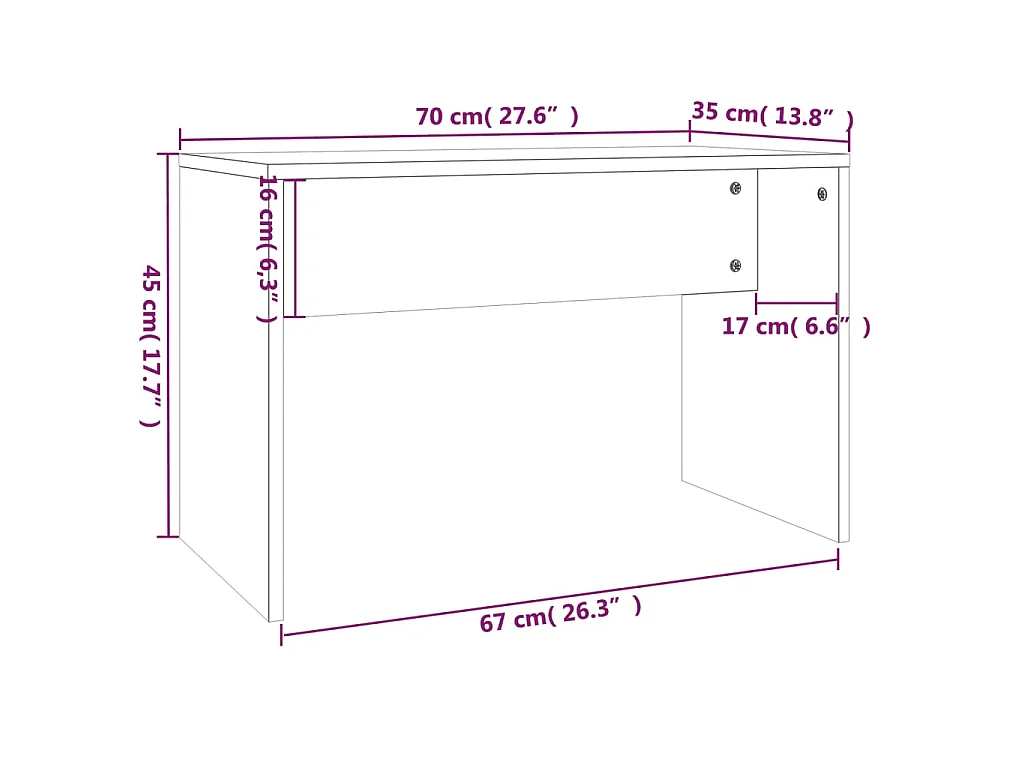 Ensemble de coiffeuse Blanc brillant 74,5x40x141 cm