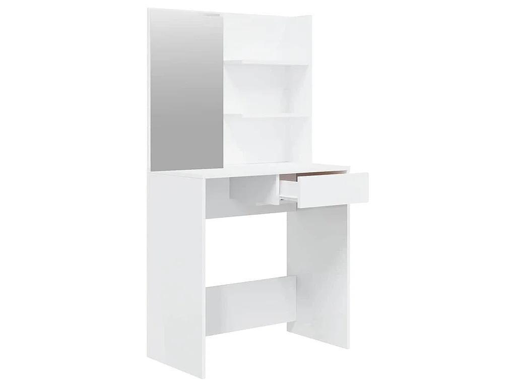 Ensemble de coiffeuse Blanc brillant 74,5x40x141 cm