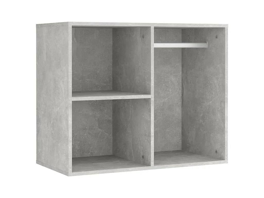 Toeletta LED con 2 Armadietti Legno Multistrato Grigio Cemento