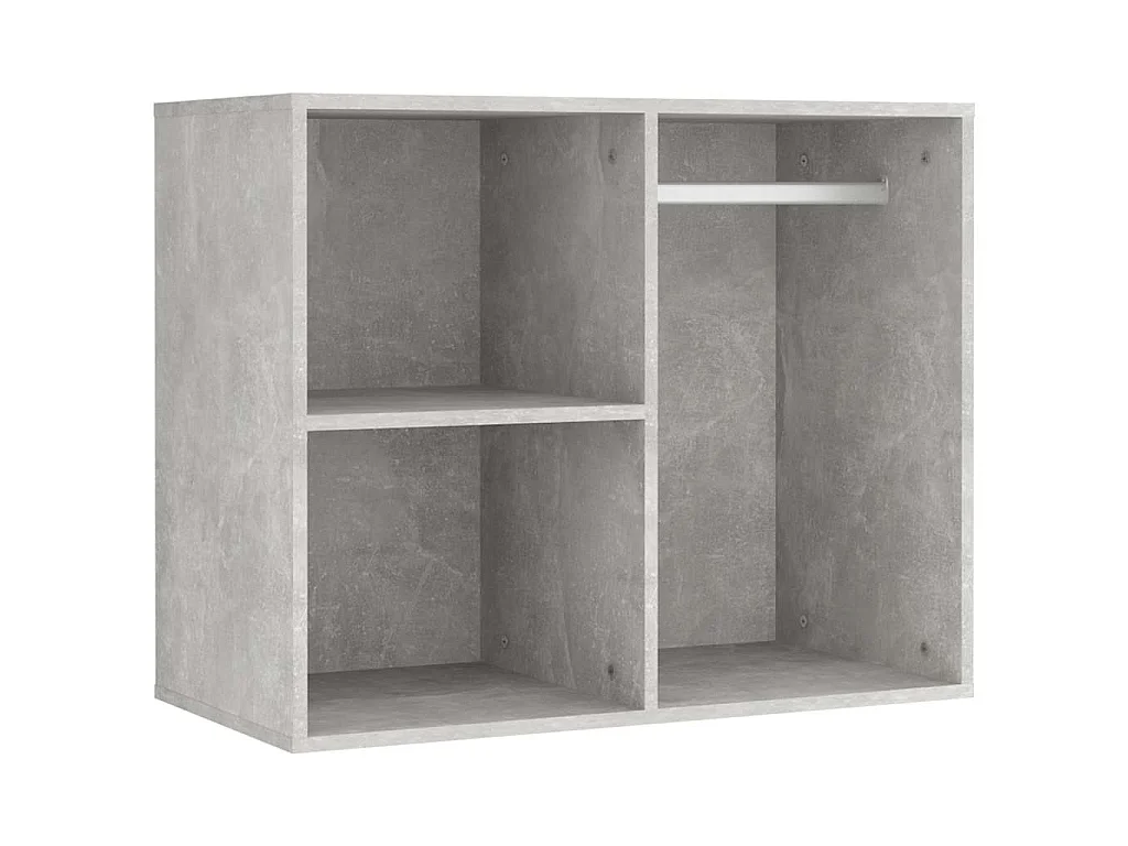 Coiffeuse à LED avec 2 armoires Gris béton Bois d'ingénierie