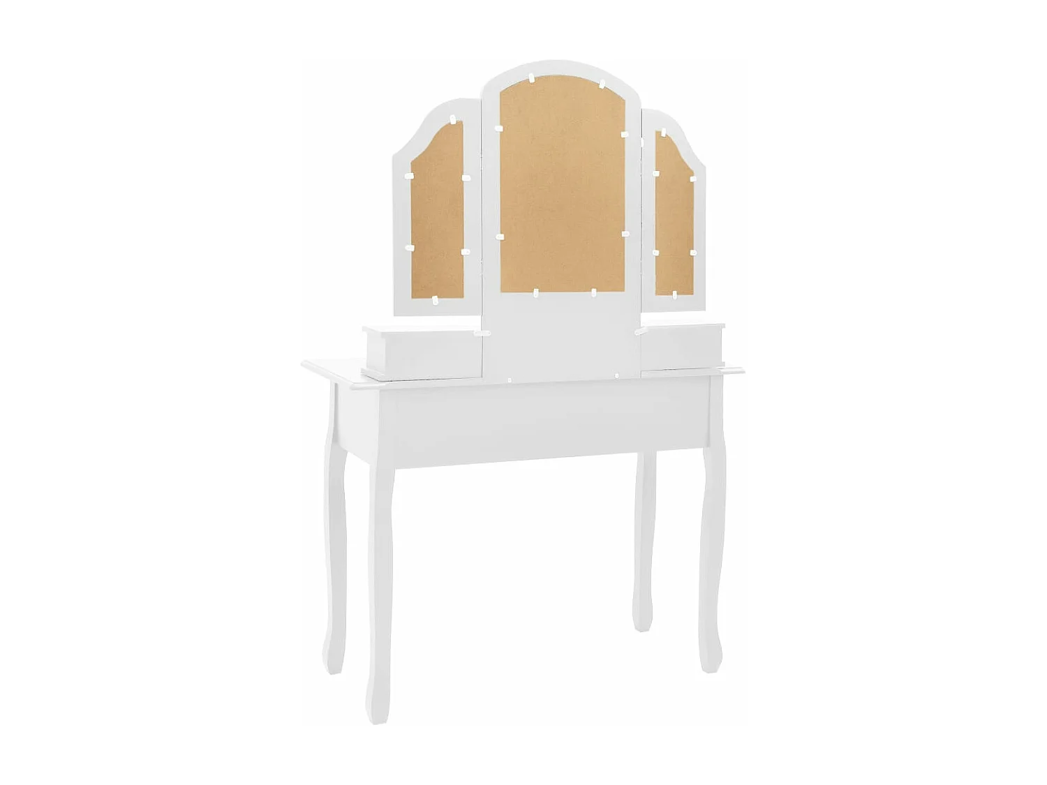 Ensemble de coiffeuse et tabouret Blanc 100x40x146 cm Paulownia