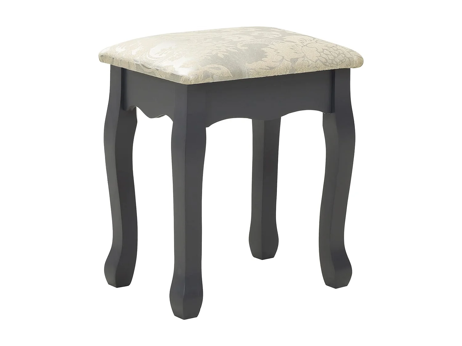 Ensemble de coiffeuse avec tabouret Gris 75x69x140 cm Paulownia