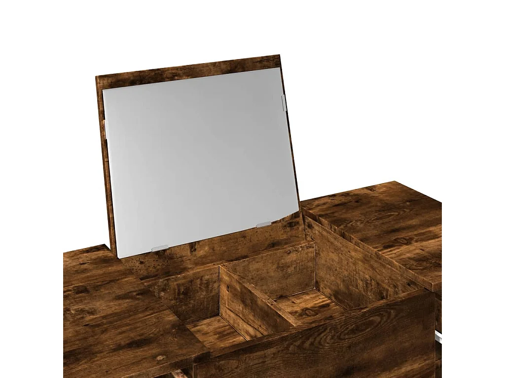 Schminktisch mit Spiegel Räuchereiche 100x45x76 cm