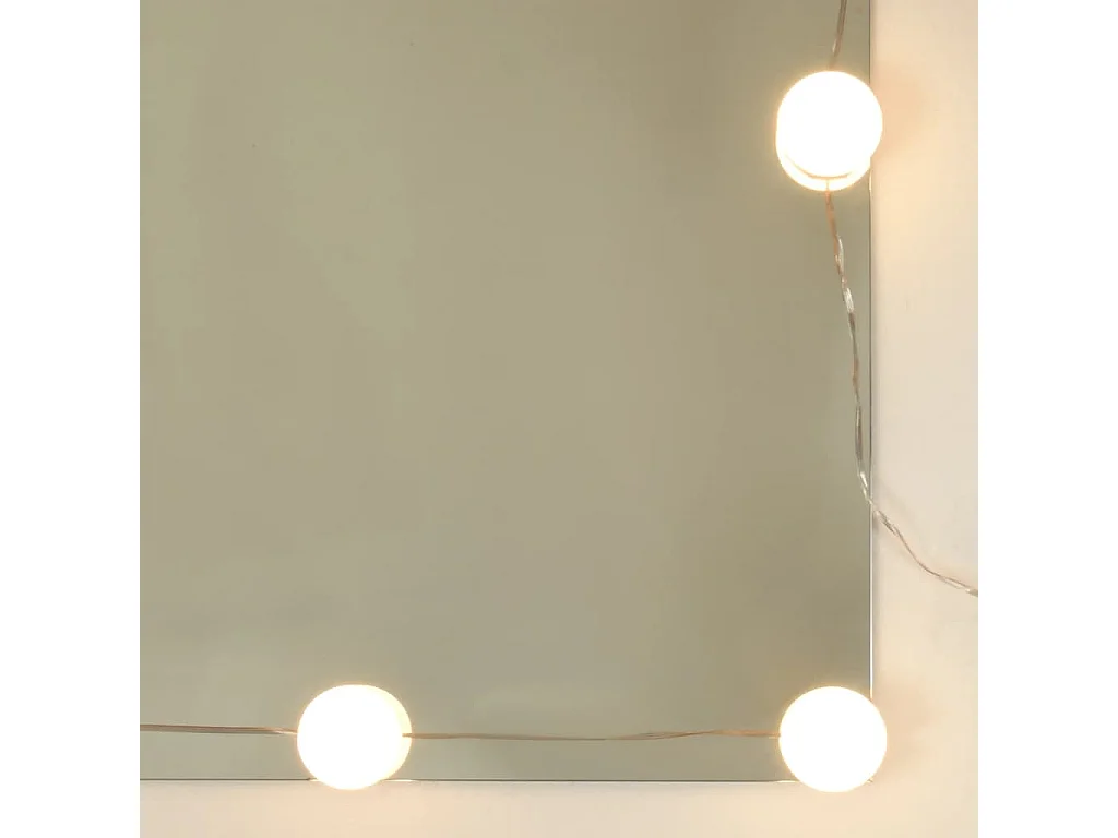 Kaptafel met kastjes LED bewerkt hout bruin eikenkleur