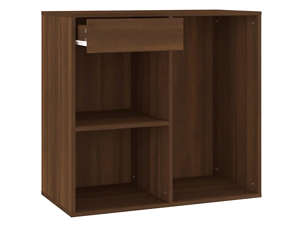 Coiffeuse à LED avec armoire Chêne marron Bois d'ingénierie