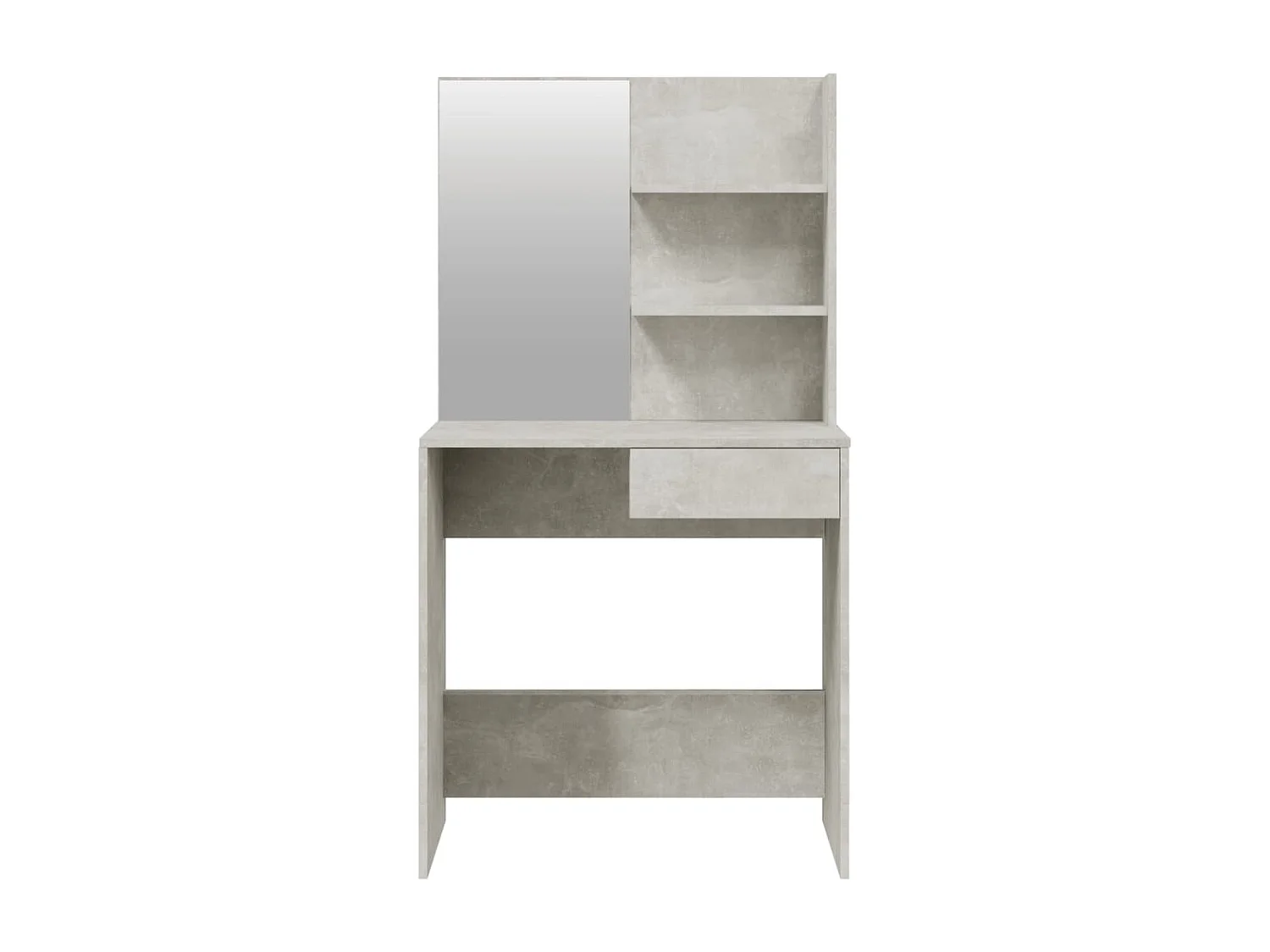 Juego de tocador color gris hormigón 74,5x40x141 cm