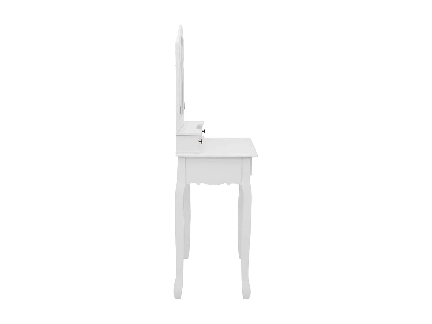 Ensemble de coiffeuse avec tabouret Blanc 80x69x141cm Paulownia