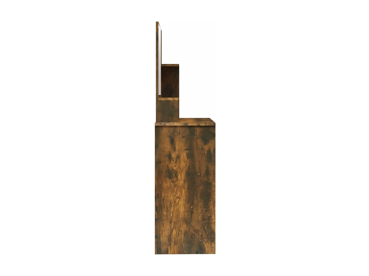 Kaptafel met spiegel 86,5x35x136 cm gerookt eikenkleurig