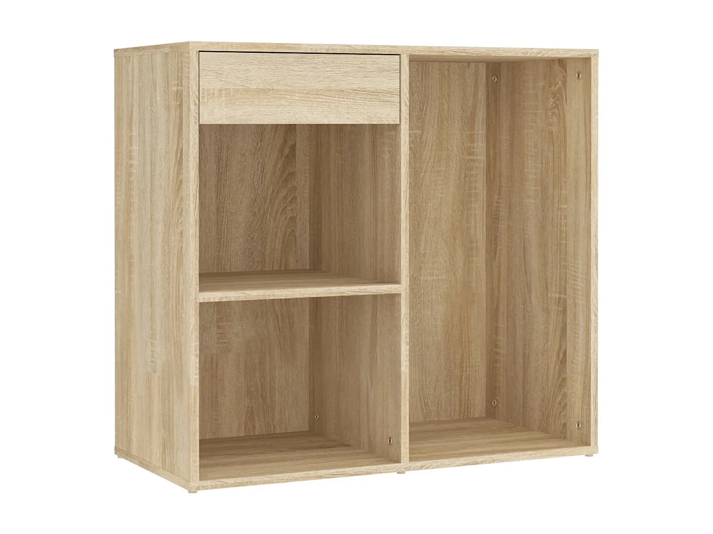 Kaptafel met 2kastjes en LED's bewerkt hout sonoma eikenkleurig