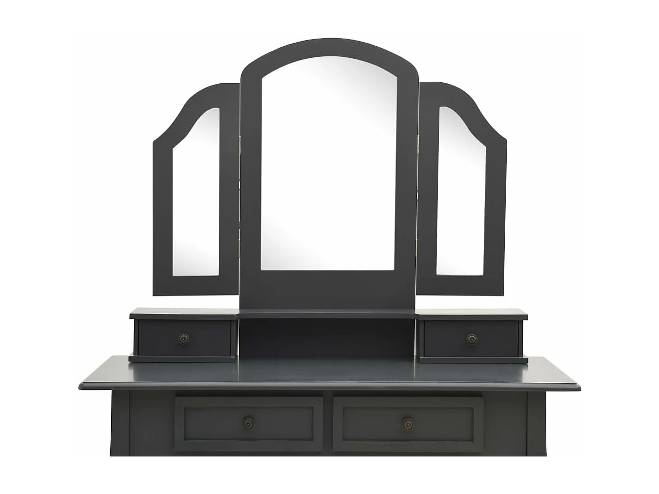 Kaptafelset met kruk 100x40x146 cm paulowniahout grijs