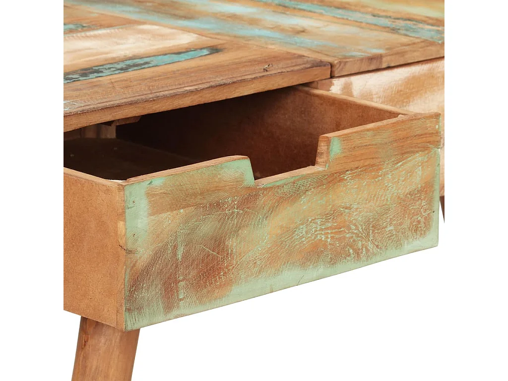 Schminktisch mit Spiegel 112x45x76 cm Altholz Massiv