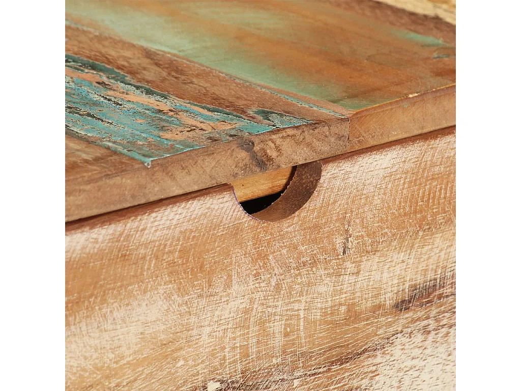Schminktisch mit Spiegel 112x45x76 cm Altholz Massiv