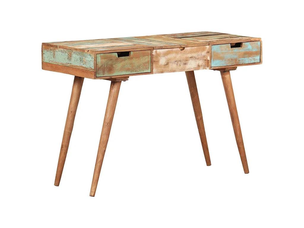 Schminktisch mit Spiegel 112x45x76 cm Altholz Massiv