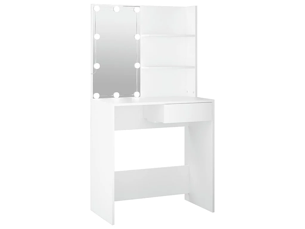 Coiffeuse avec LED Blanc 74,5x40x141 cm