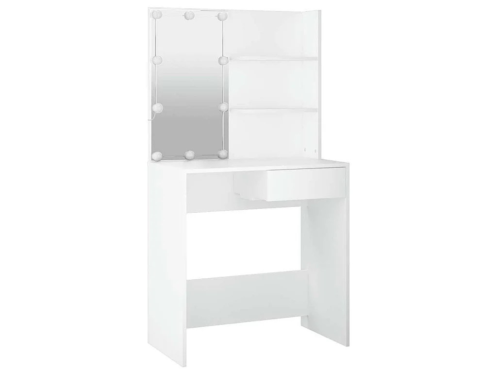 Coiffeuse avec LED Blanc 74,5x40x141 cm