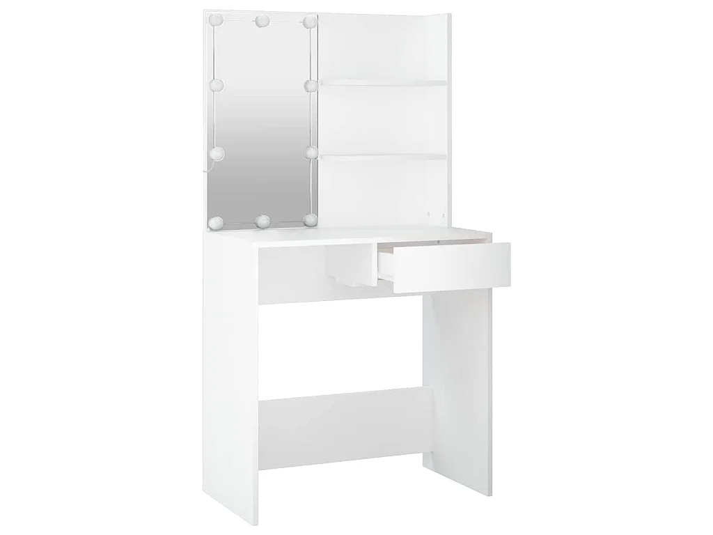 Coiffeuse avec LED Blanc 74,5x40x141 cm