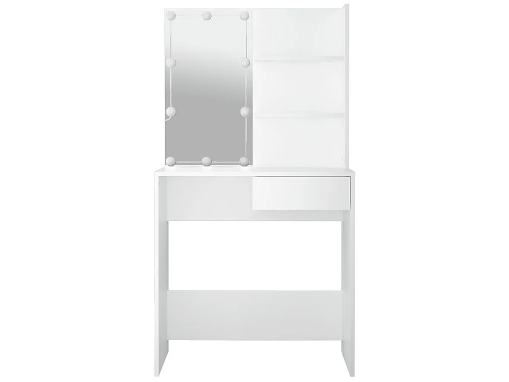 Coiffeuse avec LED Blanc 74,5x40x141 cm