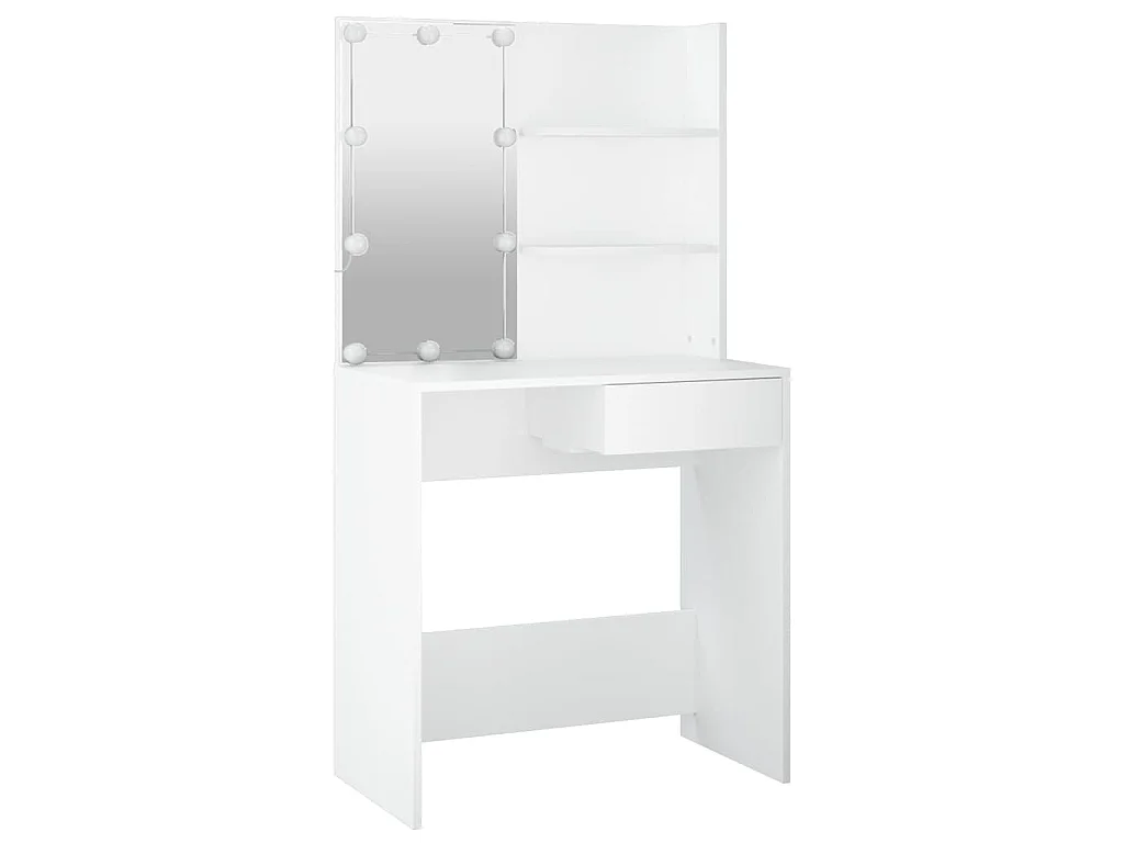 Coiffeuse avec LED Blanc 74,5x40x141 cm
