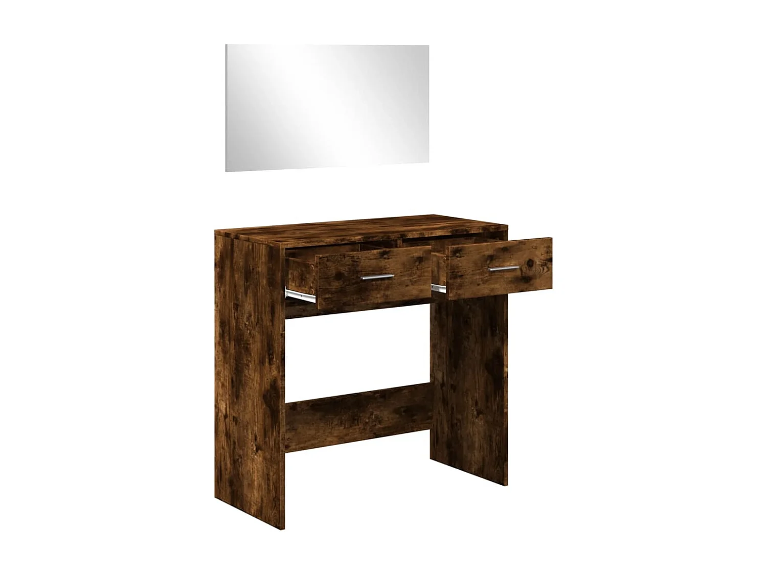 Coiffeuse avec miroir chêne fumé 80x39x80 cm