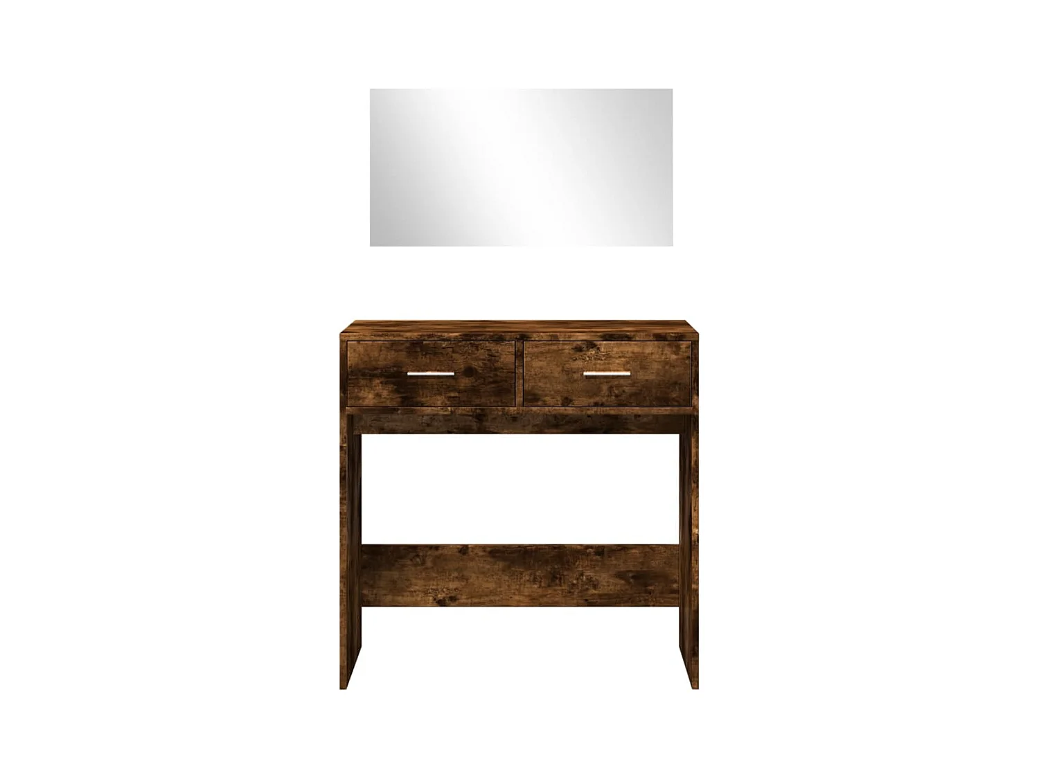 Coiffeuse avec miroir chêne fumé 80x39x80 cm