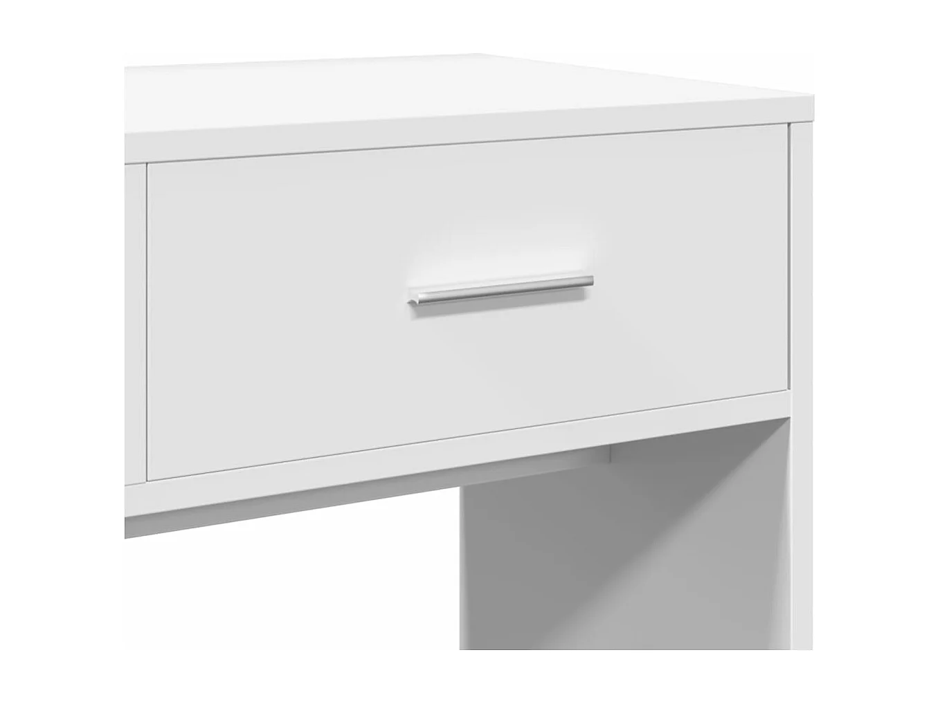 Kaptafel met spiegel 80x39x80 cm wit