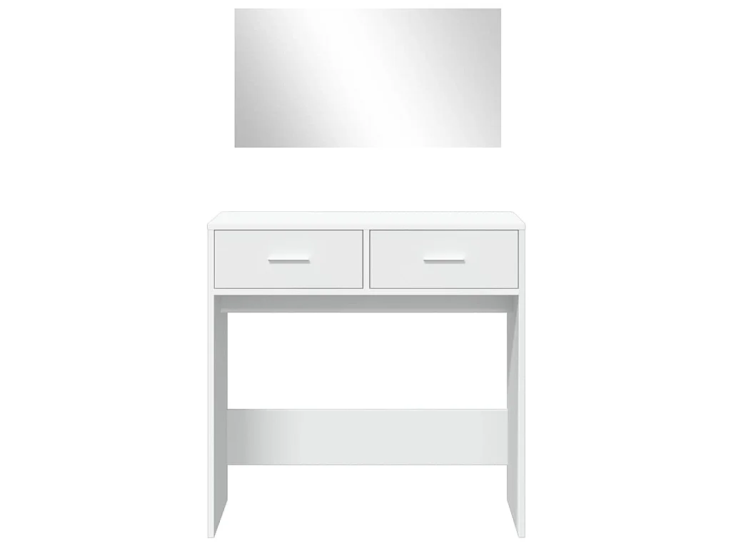 Kaptafel met spiegel 80x39x80 cm wit