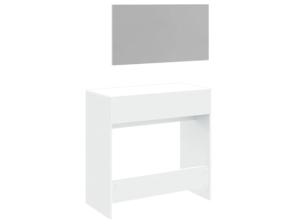 Kaptafel met spiegel 80x39x80 cm wit