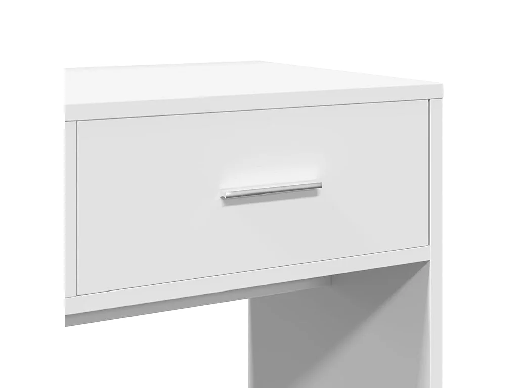 Kaptafel met spiegel 80x39x80 cm wit