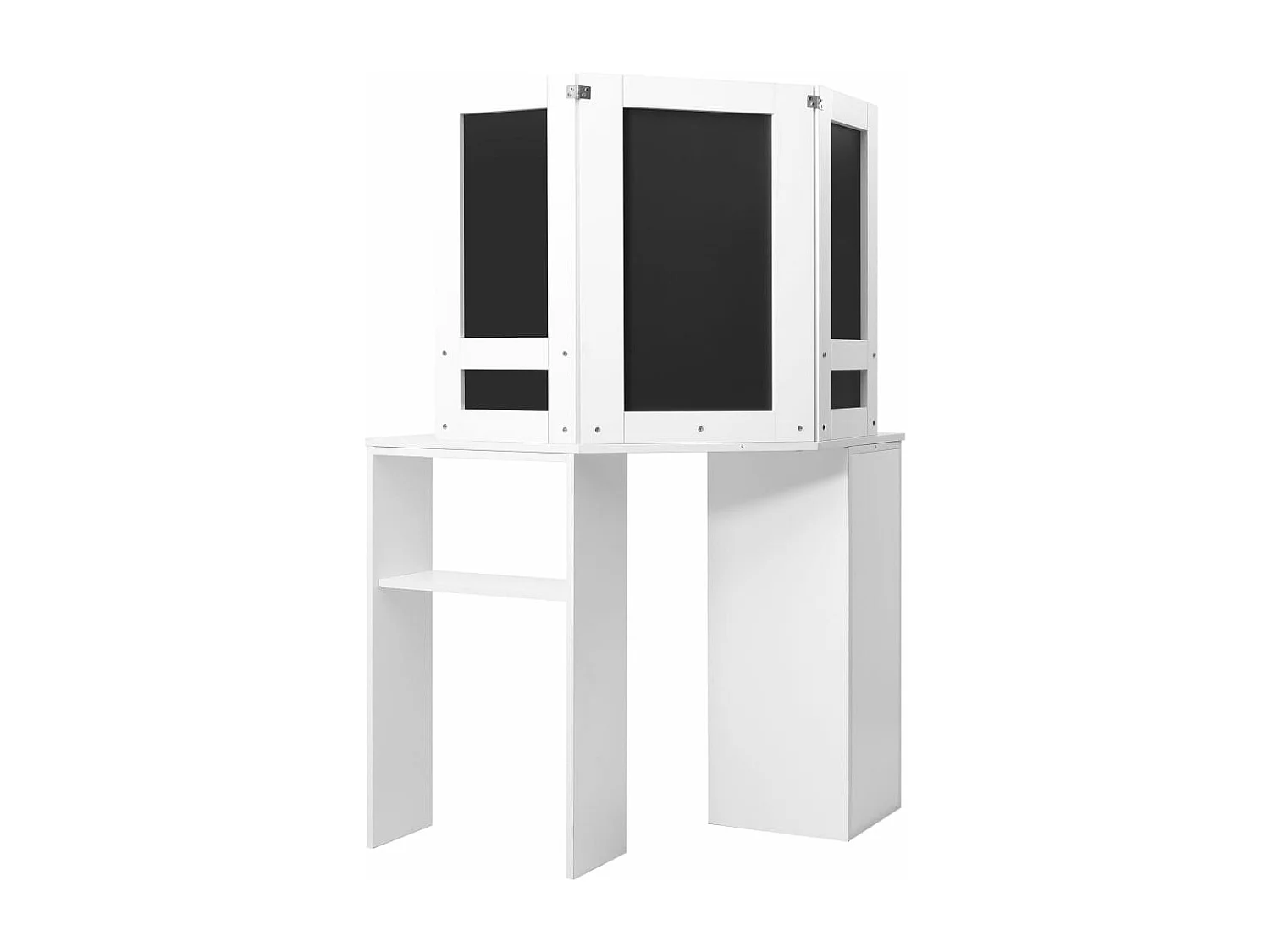 Coiffeuse d'angle table de maquillage lumière LED Blanc clair