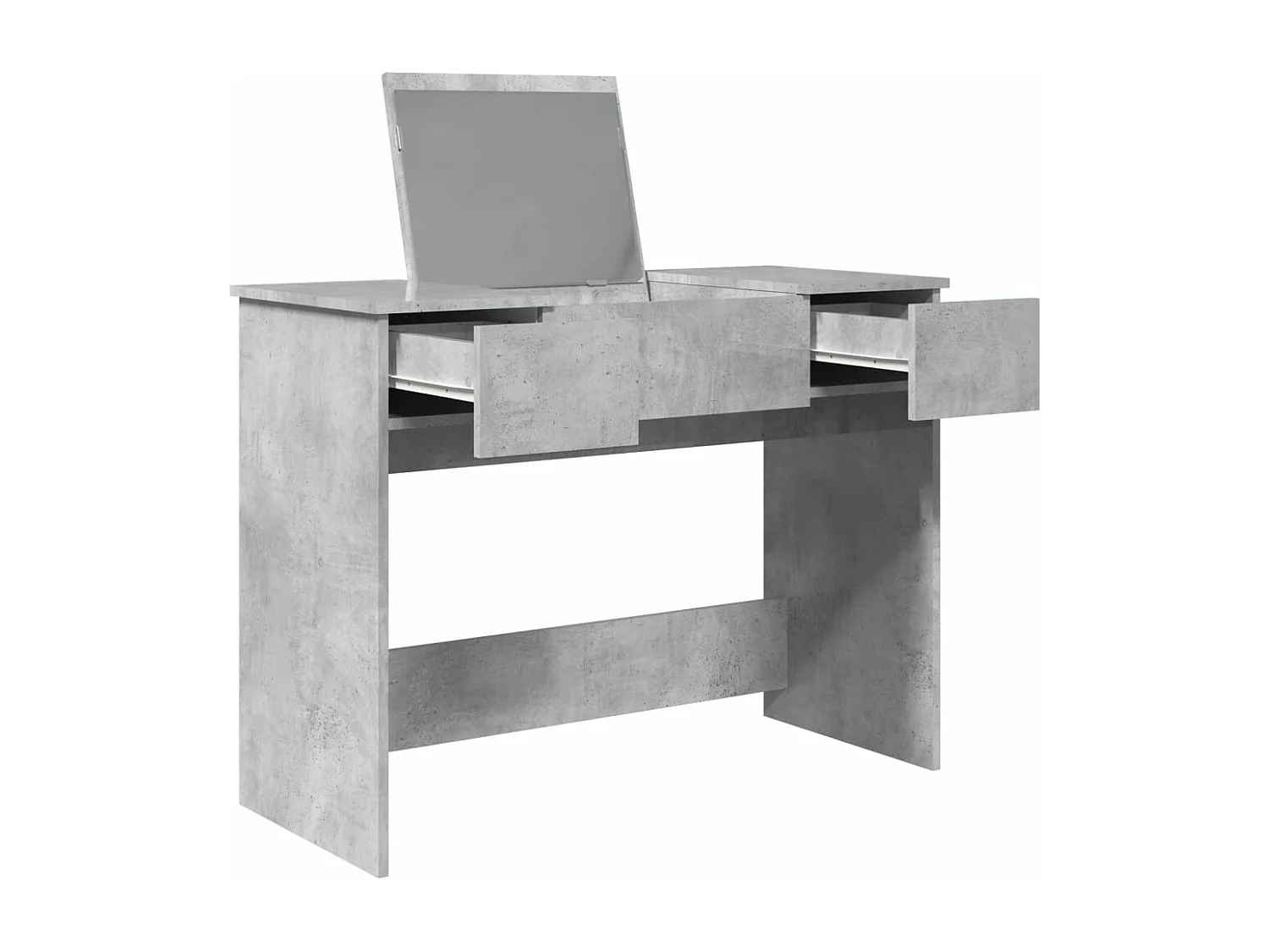 Toeletta con Specchio Grigio Cemento 100x45x76 cm