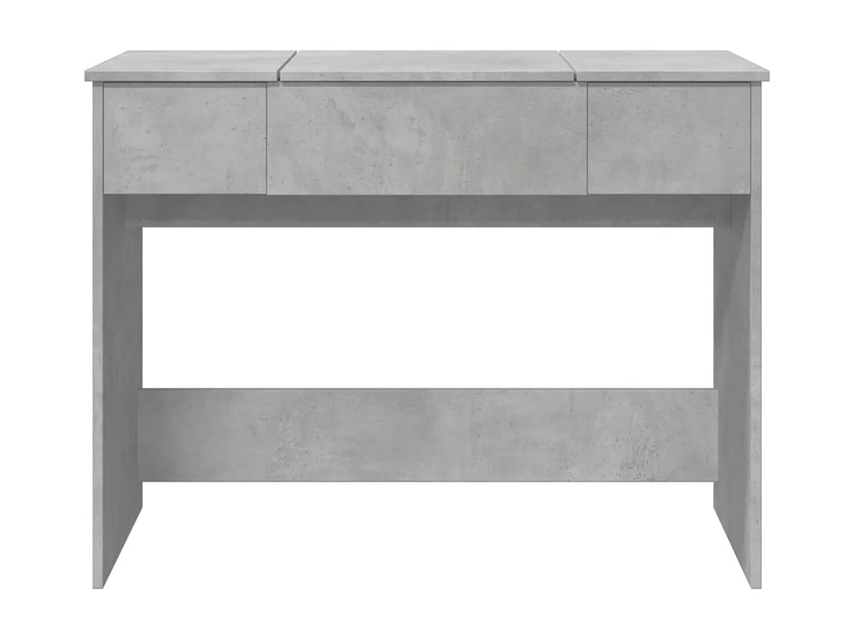 Schminktisch mit Spiegel Betongrau 100x45x76 cm