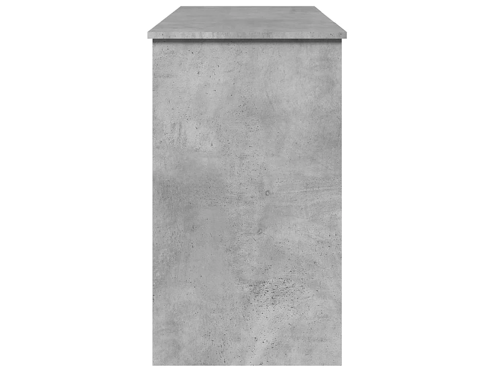 Tocador con espejo color gris hormigón 100x45x76 cm